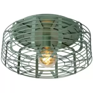 Image of Lucide MELOPEE - Flush Ceiling Light - Ø45cm - 1xE27 - Turquoise