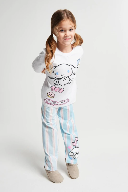 Image of Brand Threads Cinnamoroll long leg Pyjama Set Size: 8-9 Years Multicolor Unisex 8-9 Years