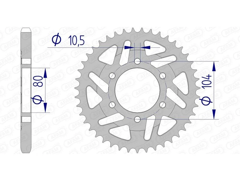 Image of AFAM Aluminium Rear Sprocket 17610525