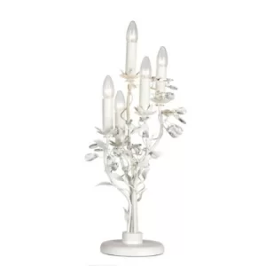 Image of Linea Verdace Michelan 5 Light Table Lamp White Frosted