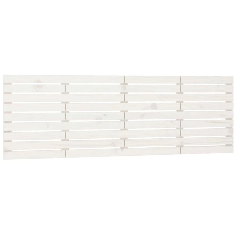 Image of Vidaxl Wall Headboard White 166X3X63cm Solid Wood Pine, White 824749