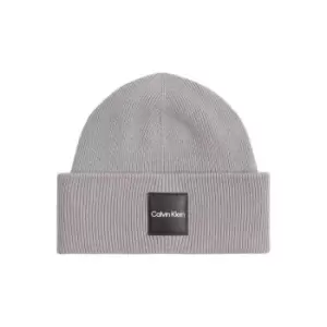 Image of Calvin Klein Fine Cotton Rib Beanie - Grey