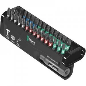 Image of Wera BC Impaktor/30 Bit-Check 05057690001 Bit set 30 Piece Phillips, Pozidriv, TORX socket, Allen Impaktor technology