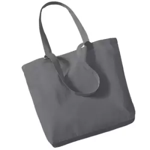 Image of Westford Mill Organic Cotton Shopper Bag - 16 Litres (Pack of 2) (One Size) (Graphite Grey)