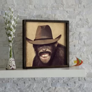 Image of KZM235 Brown Decorative Framed MDF Painting