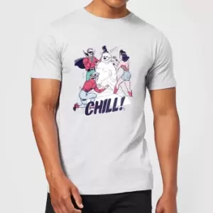 Image of DC Chill! Mens Christmas T-Shirt - Grey - M