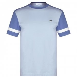 Image of Lacoste Colour Block Sleeve T Shirt - Breeze 1E9