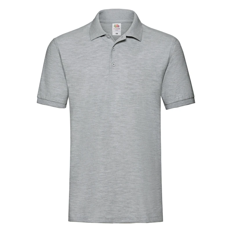 Image of Fruit Of The Loom Fruit of the Loom Men Premium Pique Polo Shirt in Light Grey Size: 2X-large Light Grey XXL Male 5063470860630