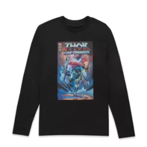 Image of Marvel Thor - Love and Thunder Thor Comic Unisex Long Sleeve T-Shirt - Black - M