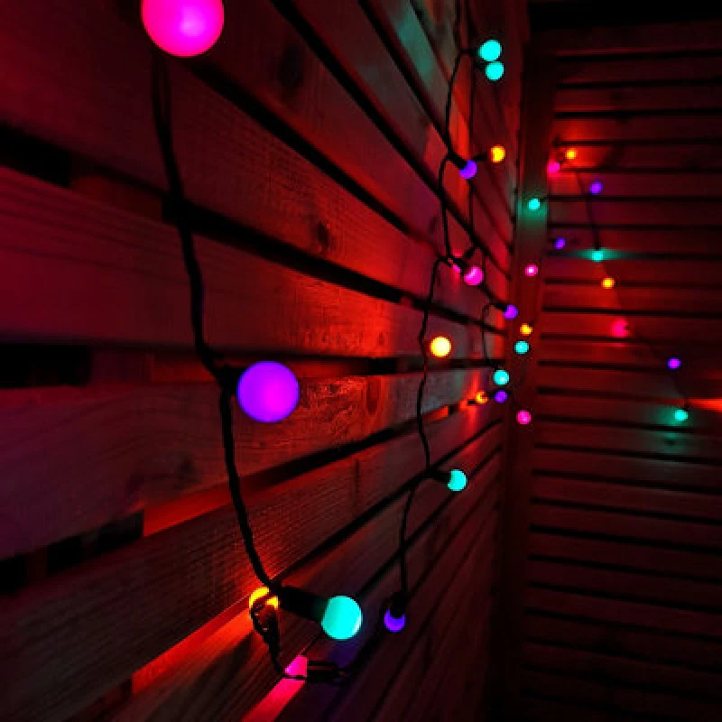 Image of Samuel Alexander 10M 100 LED Pearl Berry Rainbow String Lights Garden Christmas Lights With Timer
