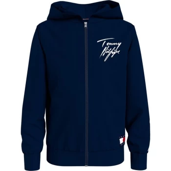 Image of Tommy Hilfiger 85 Flag Full Zip Sweater - Navy C87