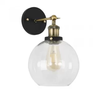 Image of Sheridan Wall Light with Clear Glass Shade
