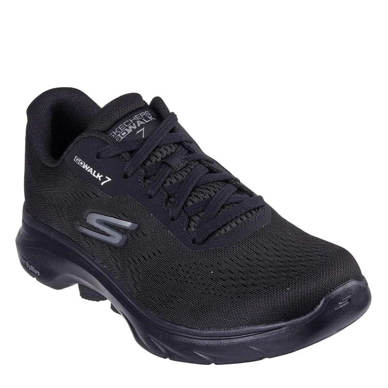 Image of Skechers Mens Engineered Mesh Lace-Up Low-Top Trainers Black male 7 (41)
