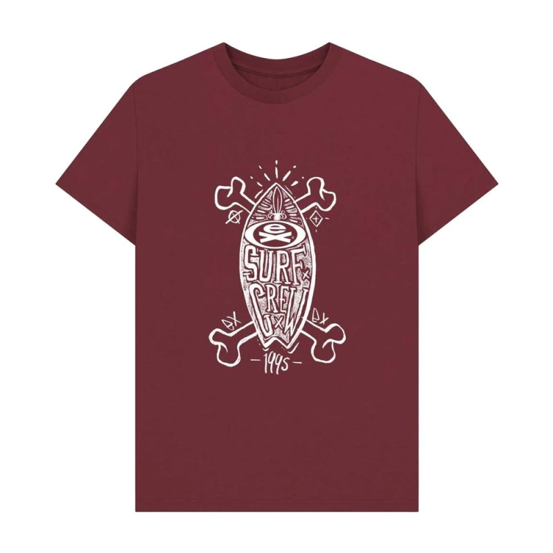 Image of Extreme Mens 95 Crew T-Shirt in Wine Size: Small Wine Male S