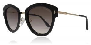 Image of Tom Ford Mia Sunglasses Shiny Black 01T 52mm
