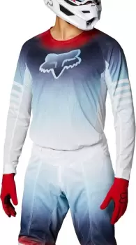 Image of FOX Airline Reepz Motocross Jersey, white-red-blue, Size L, white-red-blue, Size L