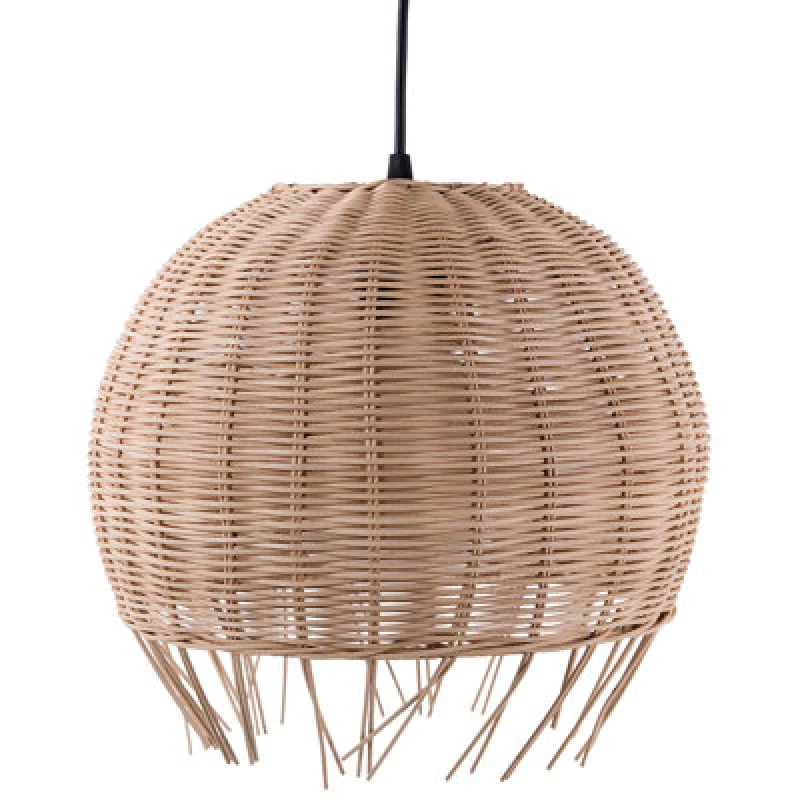 Image of Beliani Pendant Lamp Drino Rattan Light Brown