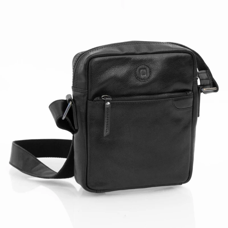 Image of PRIMEHIDE 'Orion' Leather Mens Flight bag Black