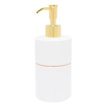 Image of Hotel Collection Hotel Gold Ring Soap Dispenser - White Gold