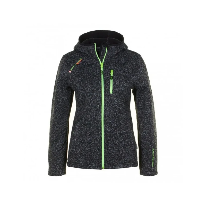Image of Womens bonded fleece jacket Peak Mountain Alaine Noir Female M