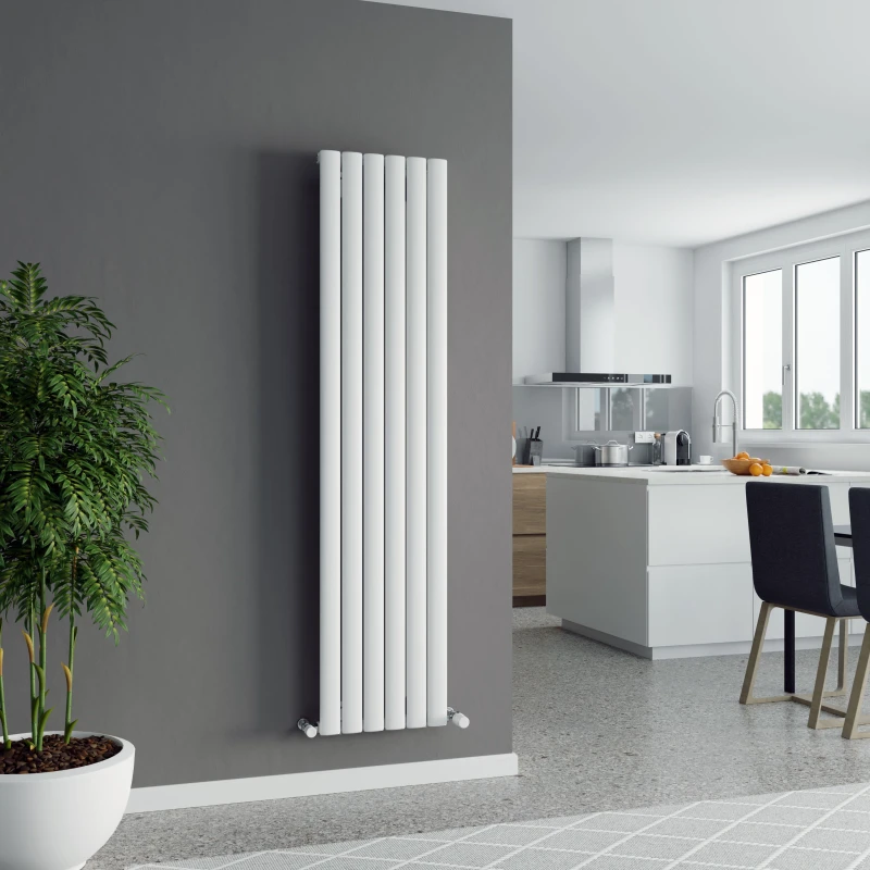 Image of Agadon Berlin Designer Aluminium Radiator in White Size: 1800mm x 555mm White Unisex 1800mm x 555mm