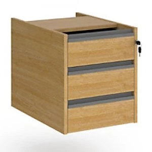 Image of Dams International Fixed Pedestal with 3 Lockable Drawers MFC Contract 25 416 x 590 x 474mm Oak