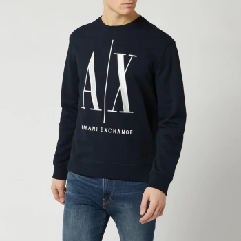 Image of Armani Exchange AX Icon Logo Sweatshirt Navy Size M Men