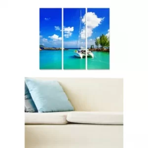 Image of MDF89874214 Multicolor Decorative MDF Painting (3 Pieces)