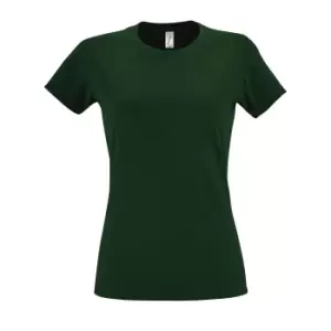 Image of SOLS Womens/Ladies Imperial Heavy Short Sleeve T-Shirt (S) (Bottle Green)
