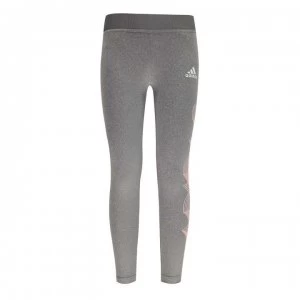 Image of adidas Graphic Tights Junior Girls - Grey/Pink