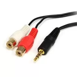 Image of StarTech.com 6ft Stereo Audio Cable - 3.5mm Male to 2x RCA Female