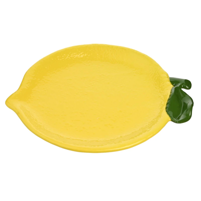 Image of Hestia Lemon Serving Plate in Bright Yellow Bright Yellow Unisex