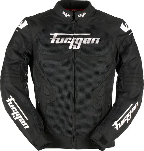 Image of Furygan Atom Vented Evo Jacket Black White Size 2XL