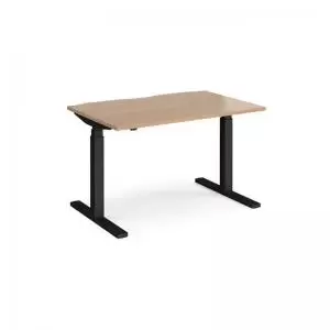 Image of Elev8 Touch straight sit-stand desk 1200mm x 800mm - Black frame and