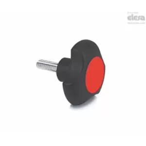 Image of Elesa - Lobe knob-VTT.40-C-p-M8x60-C6 Red