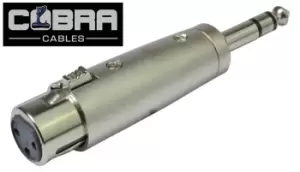 Image of XLR Female to 1/4 (6.35mm) Jack Plug Adapter