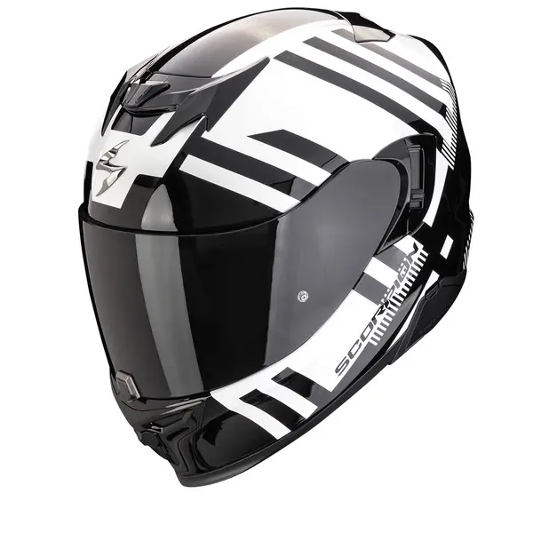 Image of Scorpion EXO-520 Evo Air Banshee Pearl White-Black Full Face Helmet 2XL