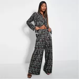 Image of I Saw It First Petite Smudge Print Plisse - Green