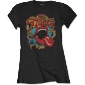 Image of The Rolling Stones - Retro 70s Vibe Ladies XX-Large T-Shirt - Black