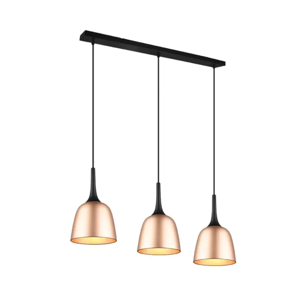 Image of Chiron Modern 3 Light Bar Pendant Ceiling Light Brass Matt