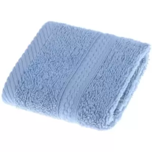 Image of HOMESCAPES Turkish Cotton Light Blue Face Cloth - Light Blue