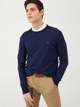 Image of Polo Ralph Lauren Golf Golf Crew Knit Jumper - Navy Size M Men