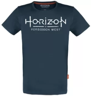 Image of Horizon Forbidden West Logo T-Shirt blue