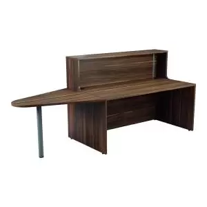 Image of Reception Unit 1400 with Extension - Dark Walnut Sides with Dark Walnut Top