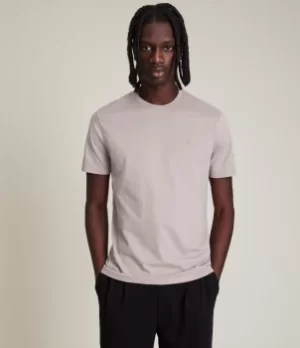 Image of AllSaints Mens Brace Crew T-Shirt, Stormy Lilac, Size: S