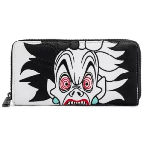 Image of Loungefly Disney Villains Cruella De Vil Spots Cosplay Zip Around Wallet
