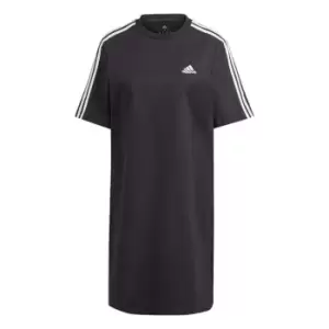 Image of adidas Essentials 3-Stripes Single Jersey Boyfriend Tee D - Black