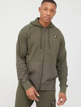 Image of Nike Sportswear Me Full Zip Hoodie - Khaki