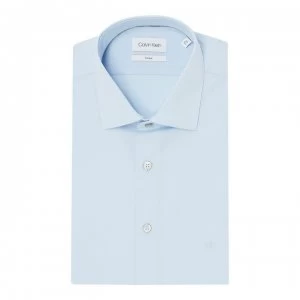 Image of Calvin Klein Poplin Easy Iron Fitted Shirt - LT Blue 459