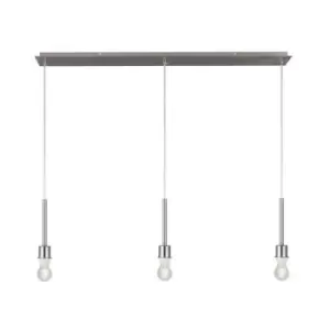 Image of Suspension Baymont Nickel satin 3 bulbs 28cm